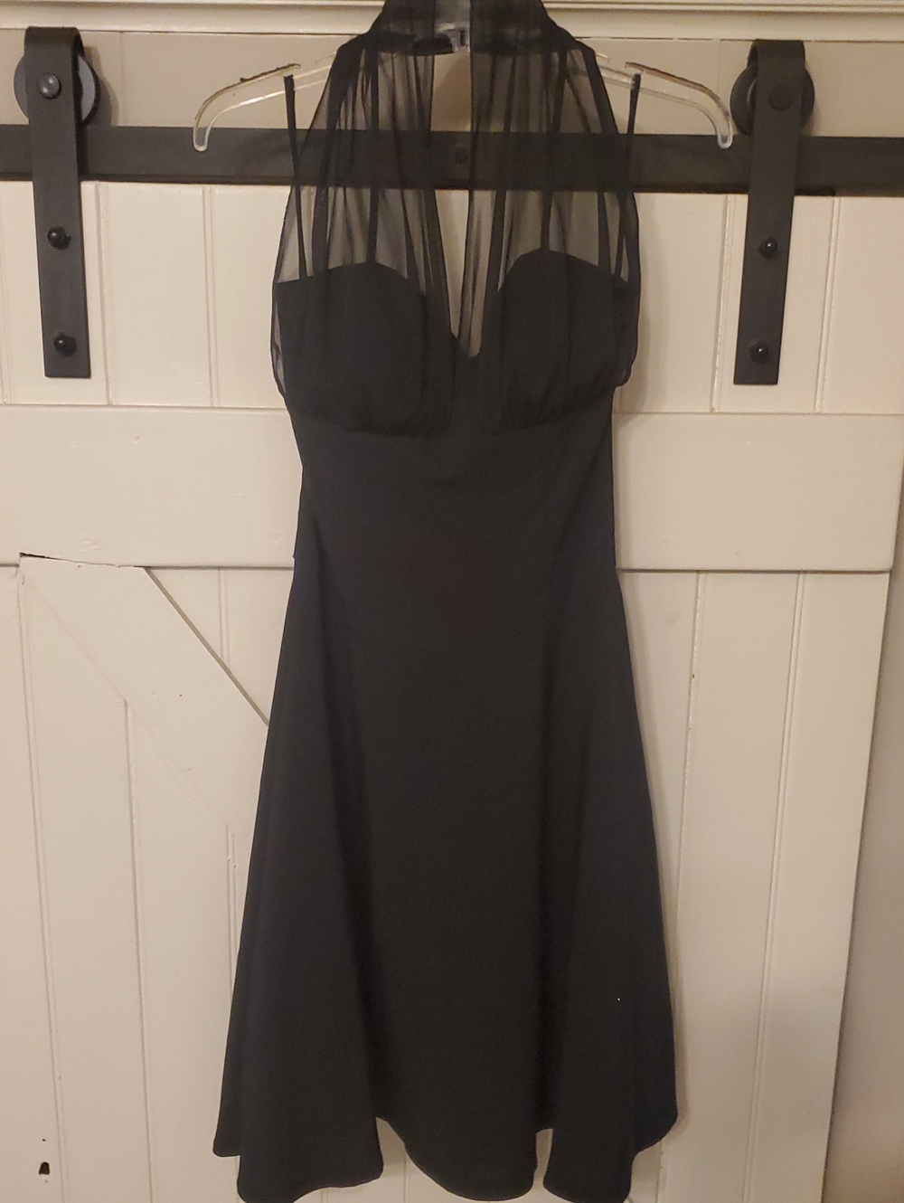Ruby Rox Black Backless Halter A-Line Dress